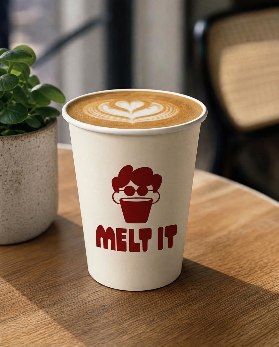 Specialty flat white with latte art